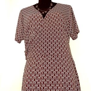 Deep V Front & Back Plus Dress